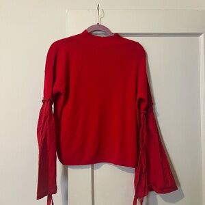 Asos Red Mockneck Longsleeve